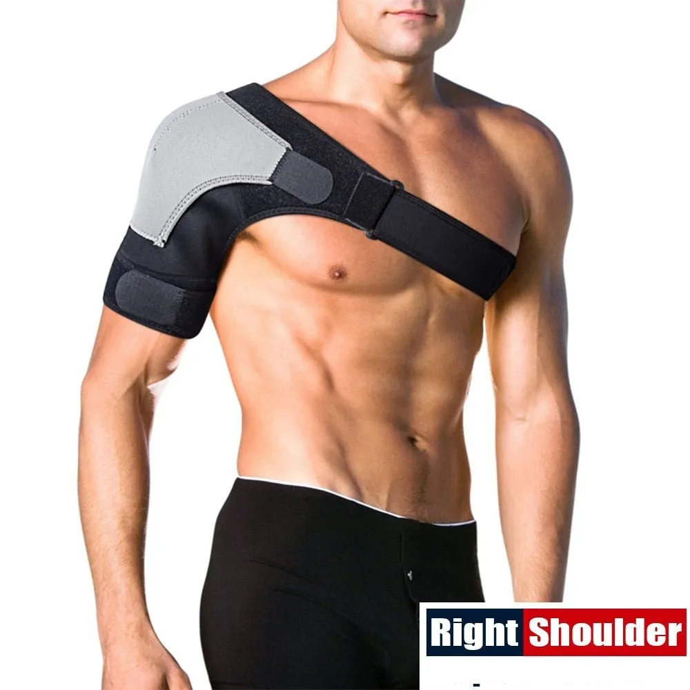 1pc Adjustable Compression Shoulder Brace Support with Ice Pack Holder for Injury Prevent