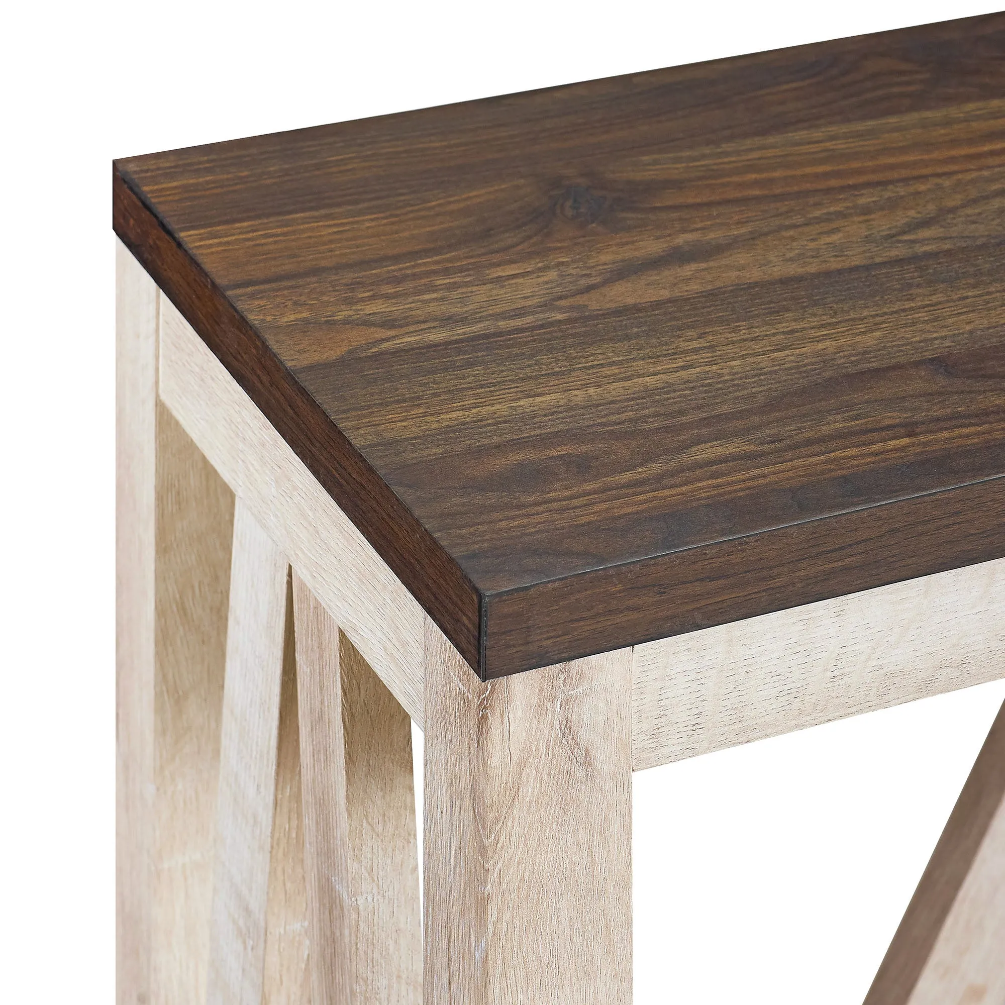 52" A-Frame Console Table – Rustic Charm Entryway Furniture with Spacious Storage and Style