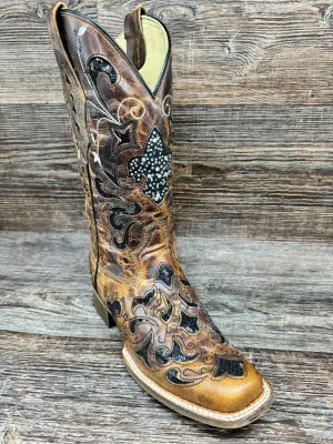 A2840 Women's Square Toe Western Boot by Corral