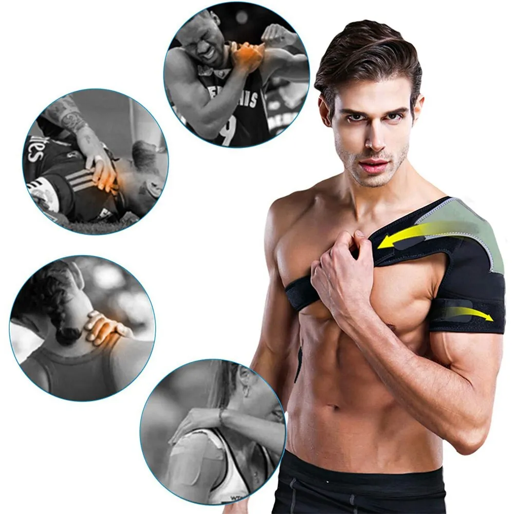 Adjustable Shoulder Brace Compression Wrap Strap for Torn Rotator Cuff Injuries