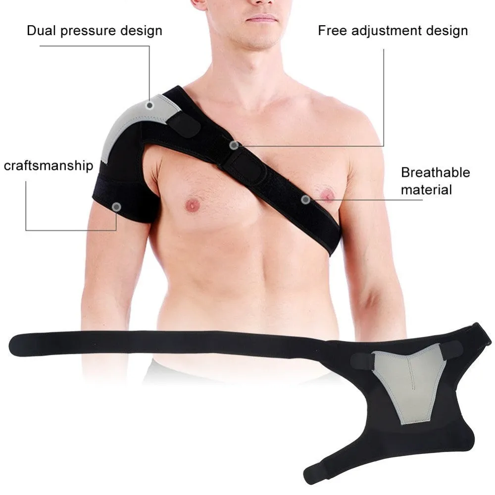 Adjustable Shoulder Brace Compression Wrap Strap for Torn Rotator Cuff Injuries
