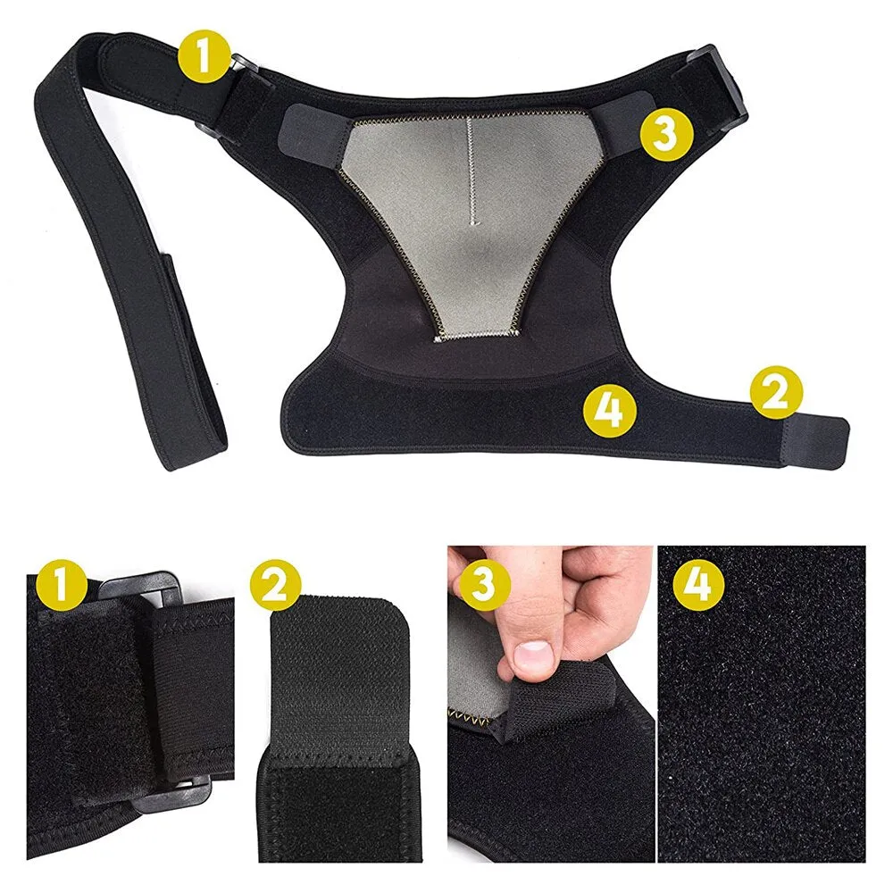 Adjustable Shoulder Brace Compression Wrap Strap for Torn Rotator Cuff Injuries