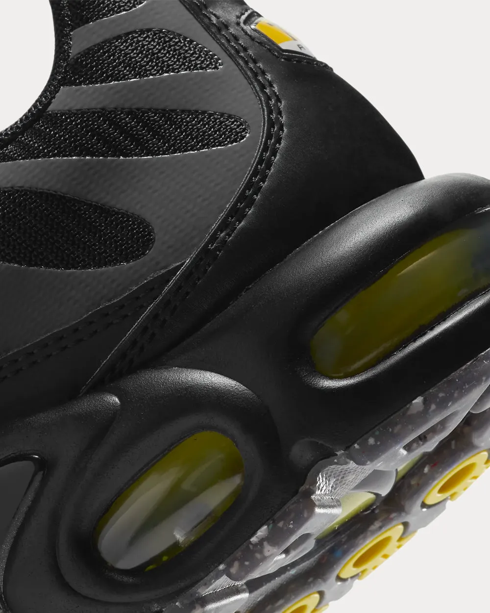 Air Max Plus Black/Metallic Silver/Opti Yellow/Black Low Top Sneakers