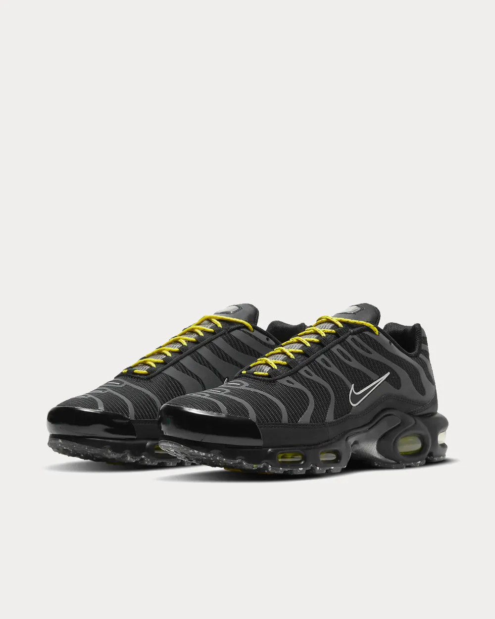 Air Max Plus Black/Metallic Silver/Opti Yellow/Black Low Top Sneakers