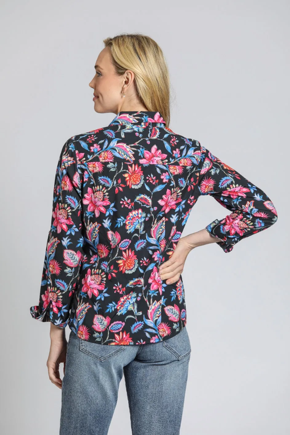 APNY Pink Blue Multi  Classic Button-Up Shirt