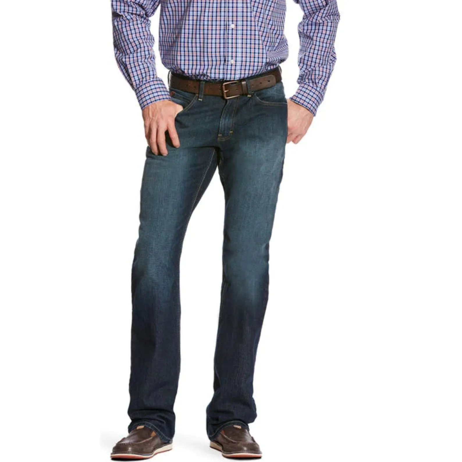 Ariat Men's Jeans M4 Low Rise Stretch Relaxed Fit Boot Cut Fremont