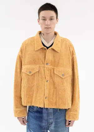 Beige CUT OFF FUZZY JACKET