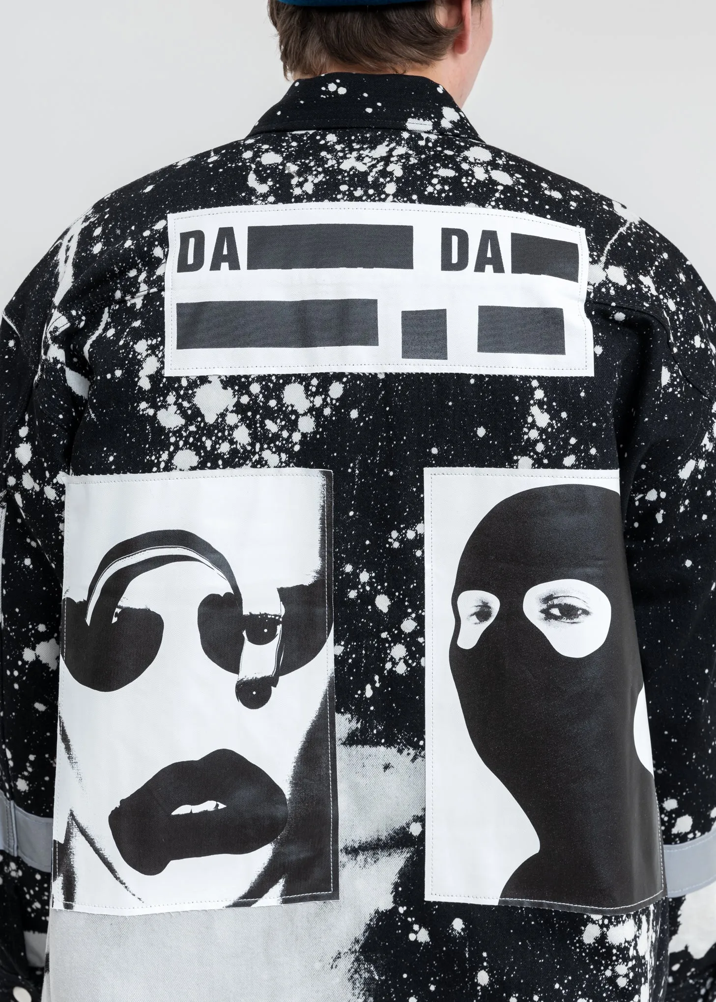 Black And White Fireman Denim Jacket