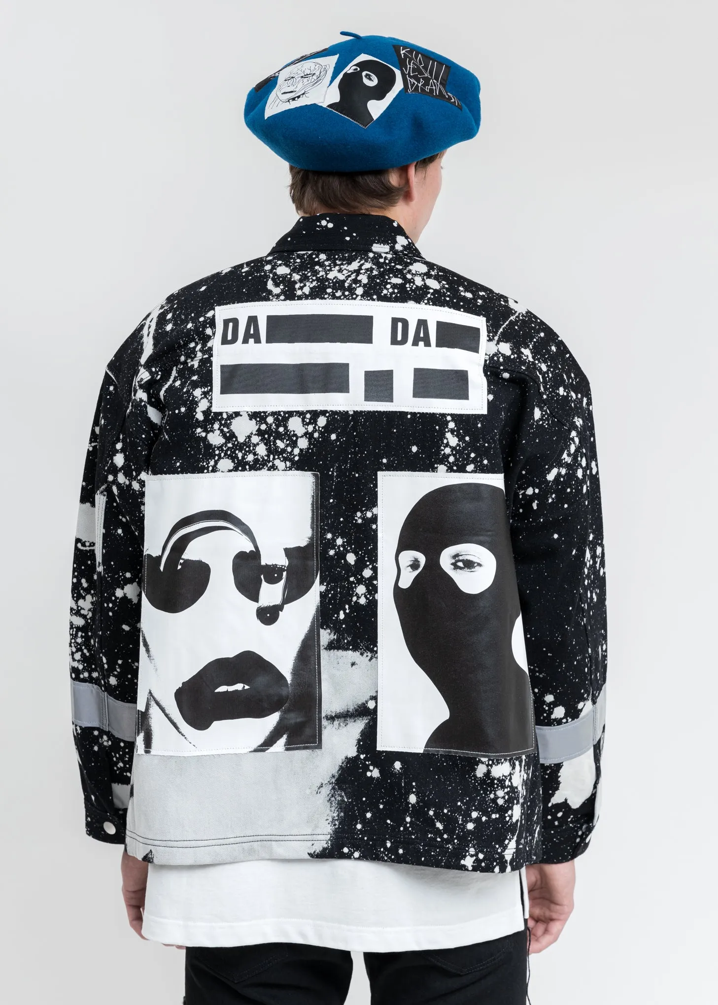 Black And White Fireman Denim Jacket