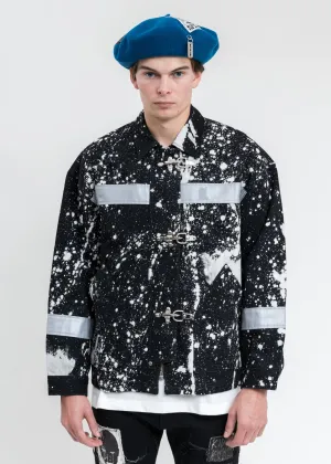 Black And White Fireman Denim Jacket
