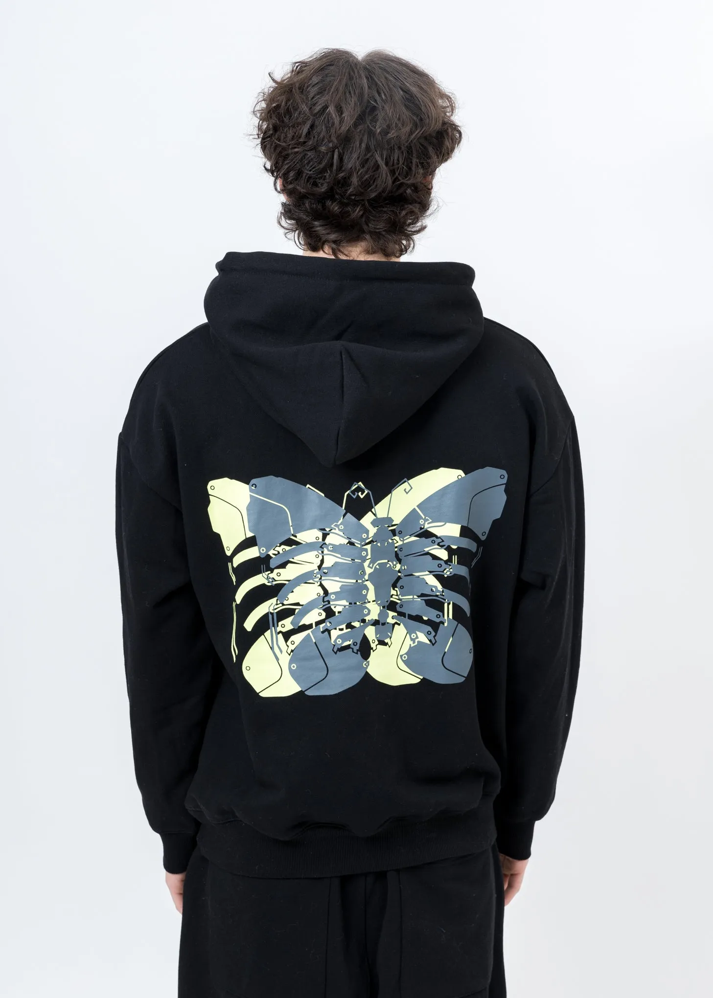 Black Butterfly Rib Cage Hoodie