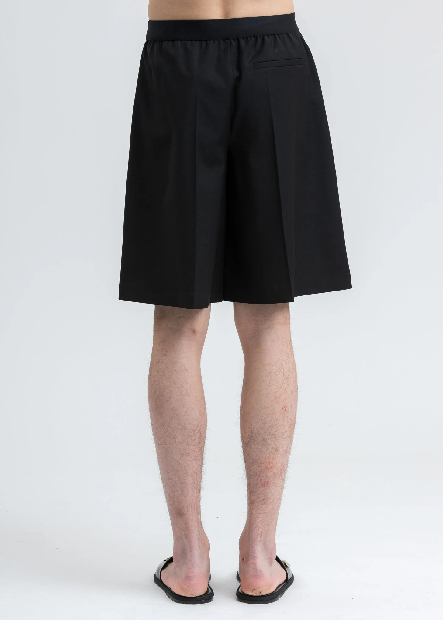 Black Elasticated Waistband Shorts