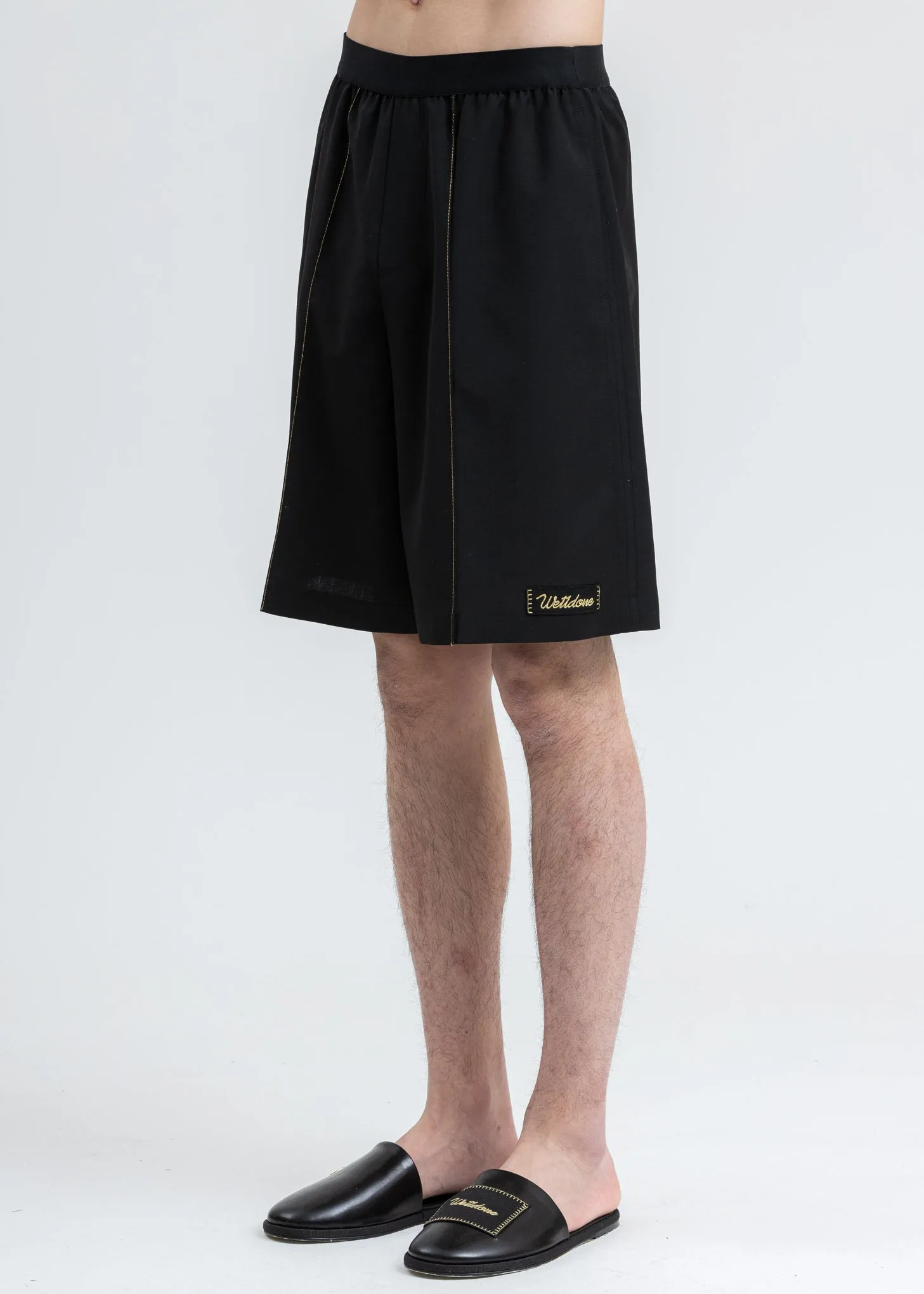 Black Elasticated Waistband Shorts