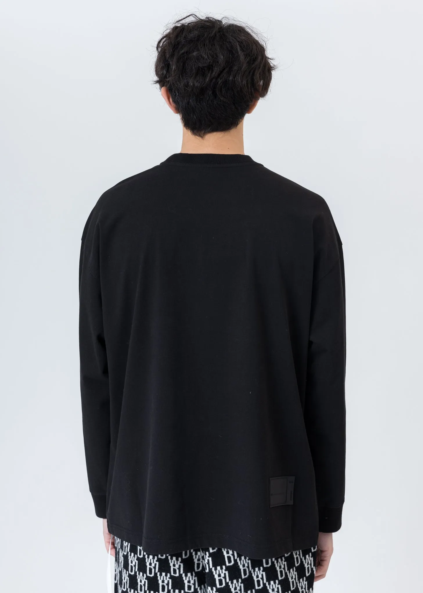 Black Embroidered Teddy Long Sleeve