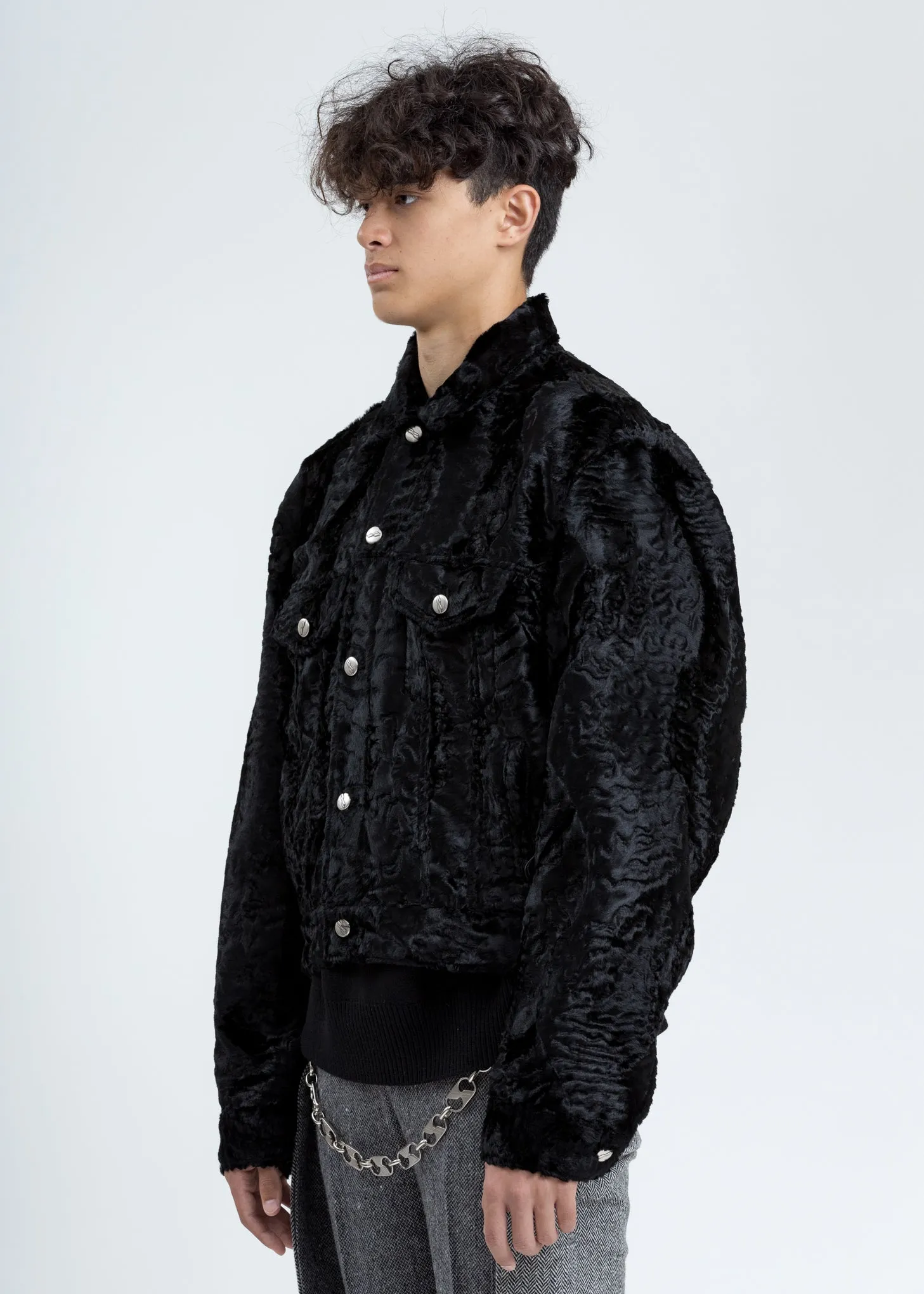 Black Faux Fur Jacket