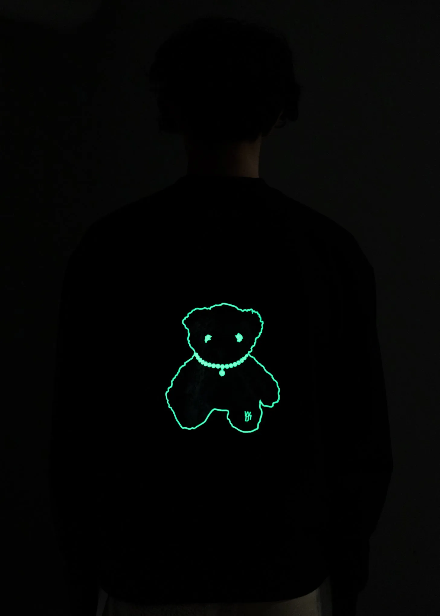 Black Glow In The Dark Teddy Sweater