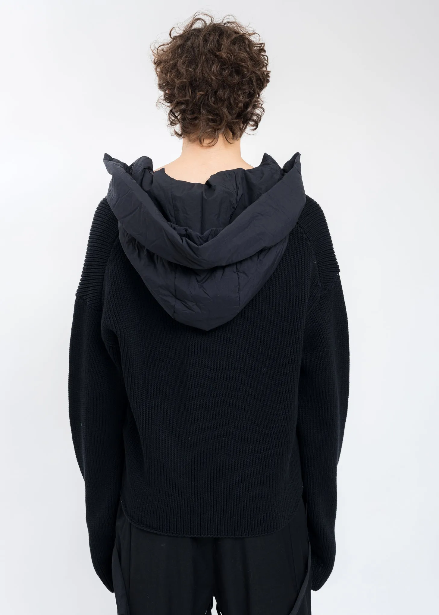 Black Hood Knit