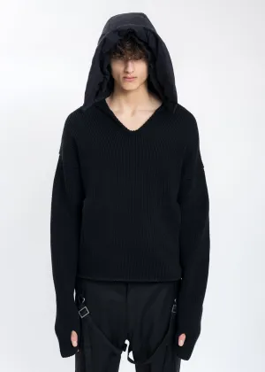 Black Hood Knit