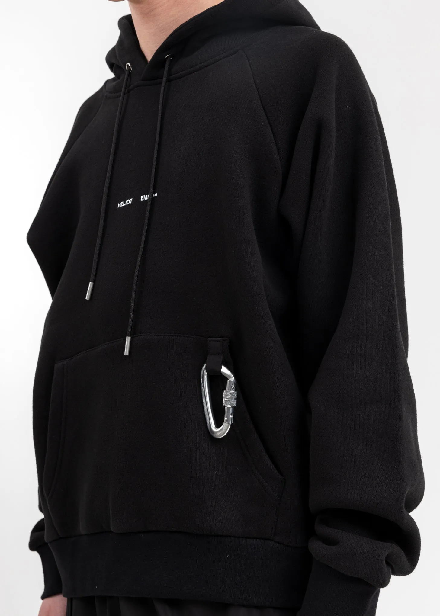 Black Logo Hoodie w Carabiner