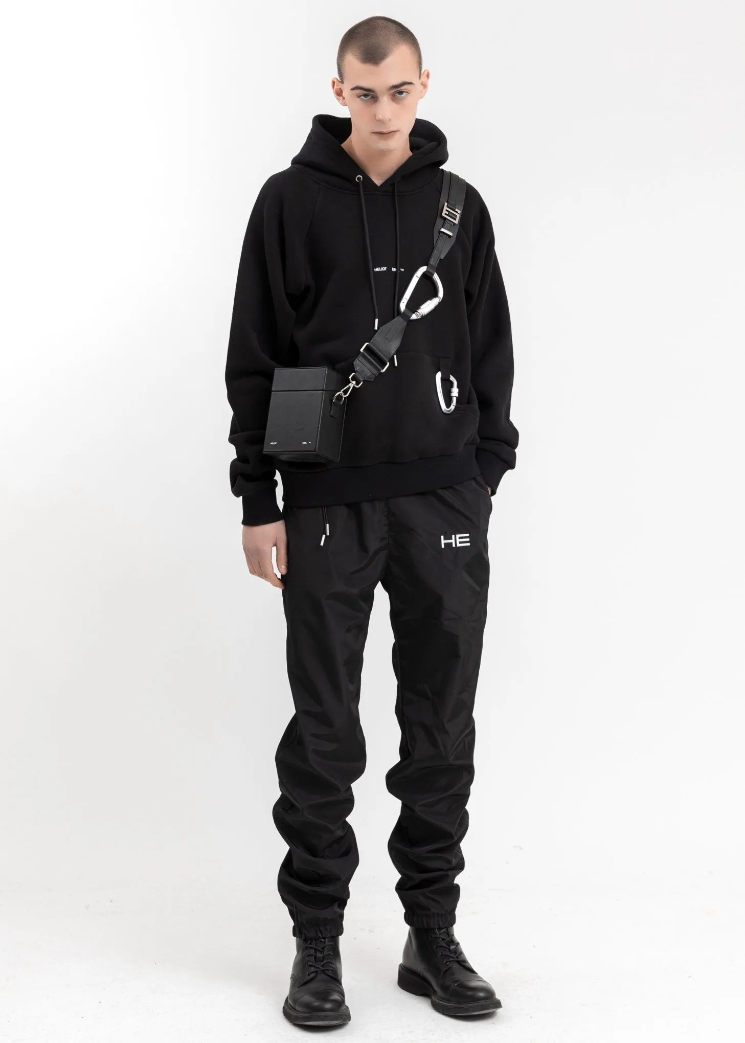 Black Logo Hoodie w Carabiner