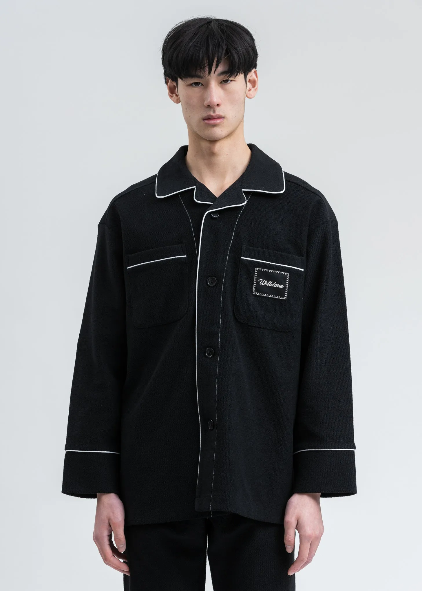 Black Zurry Pyjama Top Long Sleeve