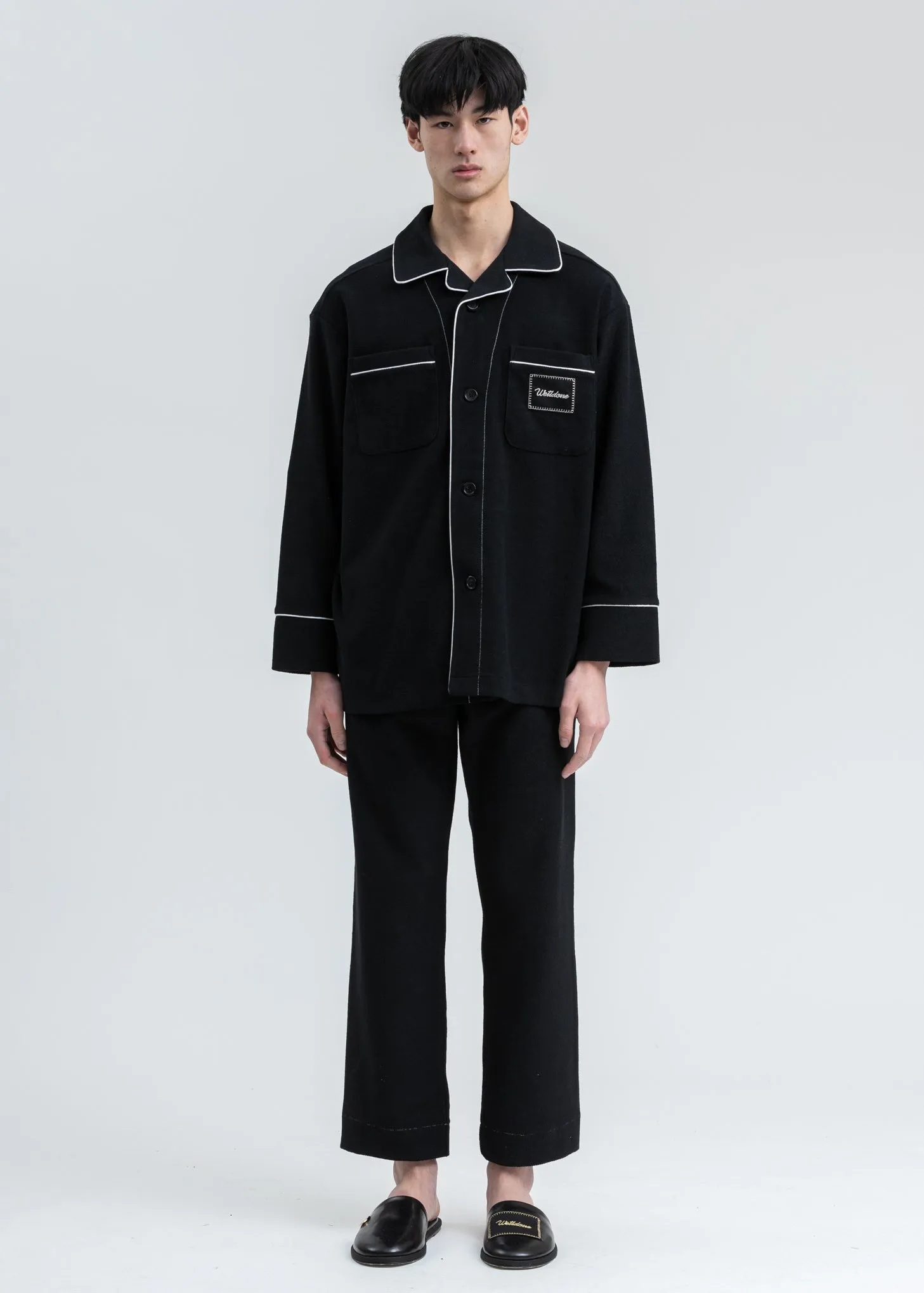Black Zurry Pyjama Top Long Sleeve