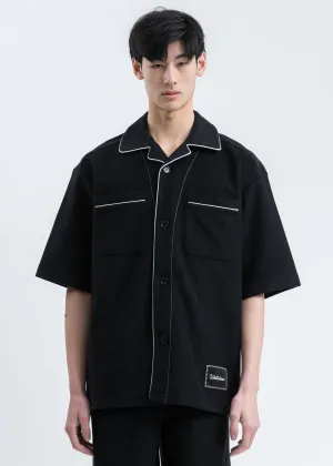 Black Zurry Pyjama Top Short Sleeve