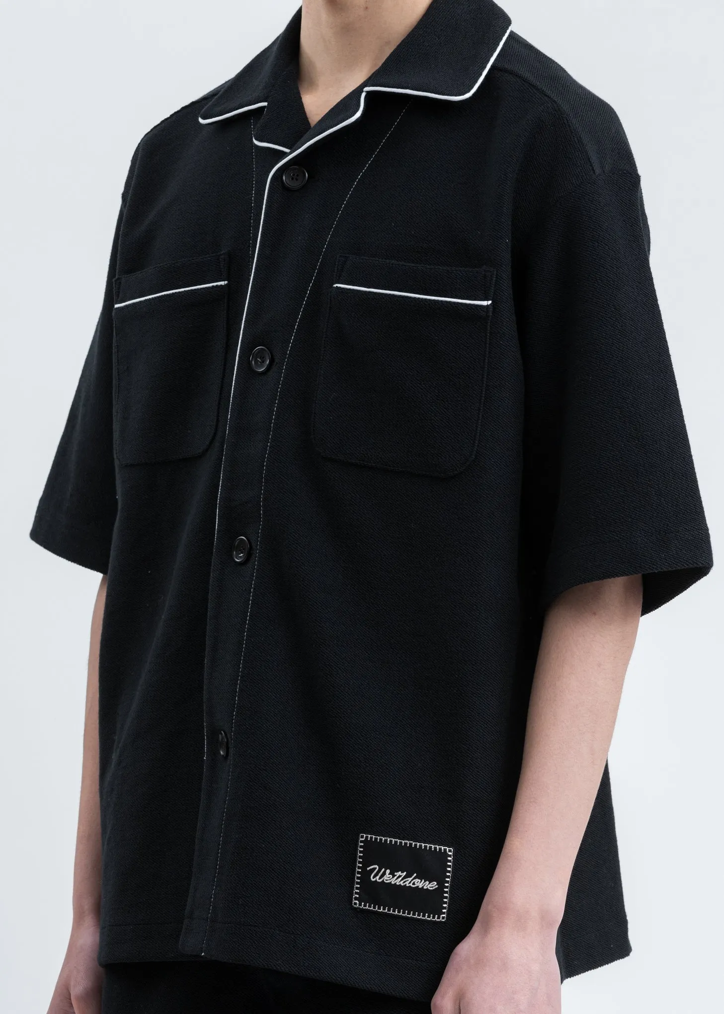 Black Zurry Pyjama Top Short Sleeve