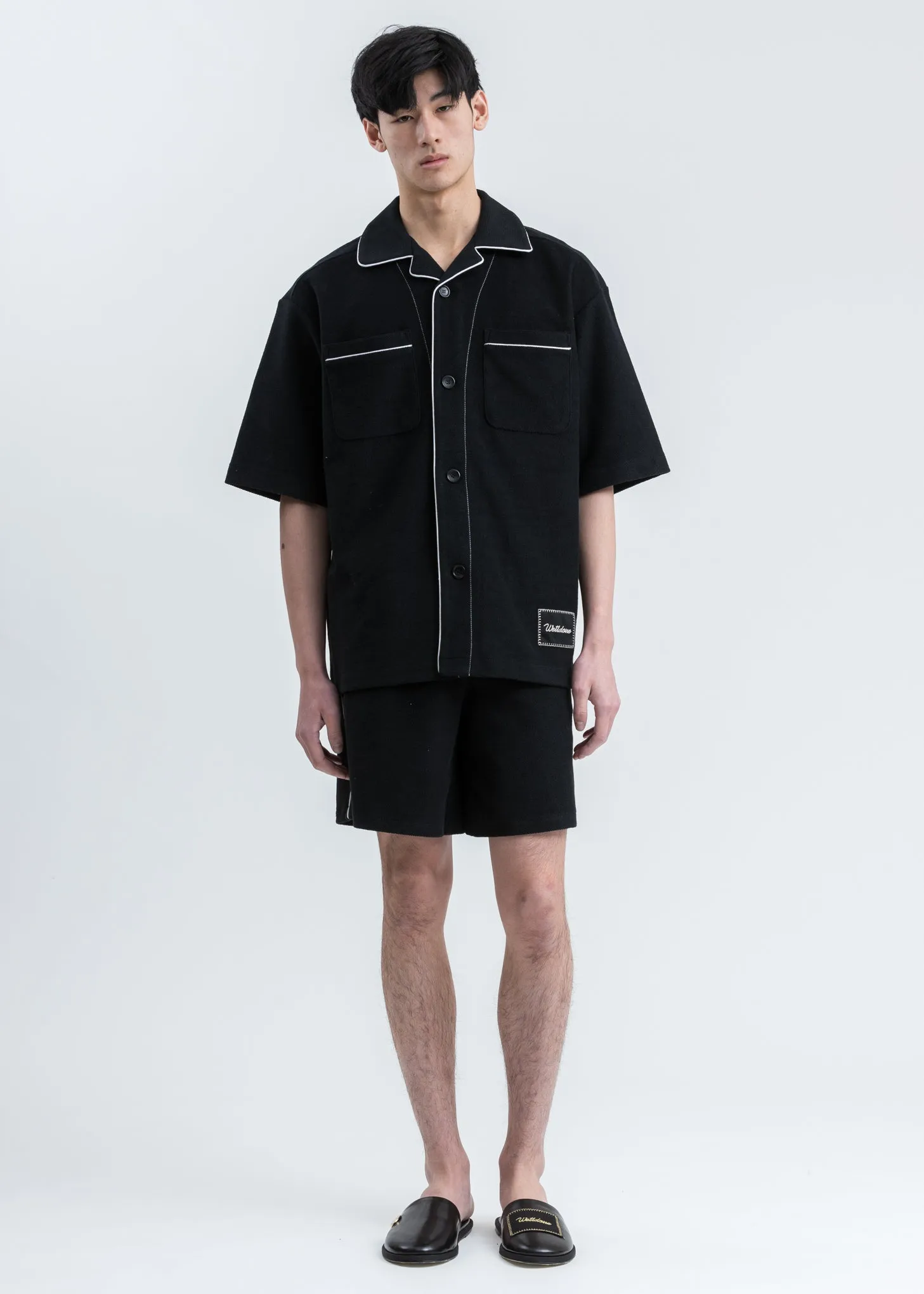 Black Zurry Pyjama Top Short Sleeve