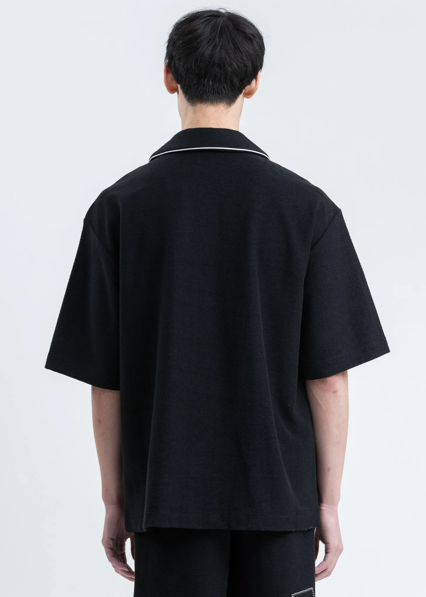 Black Zurry Pyjama Top Short Sleeve