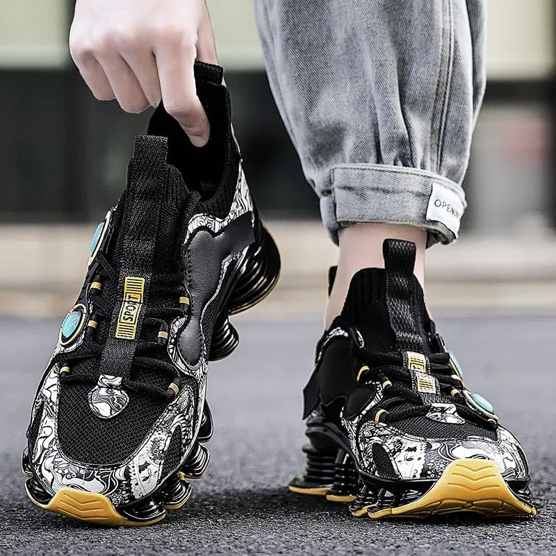Blade Sneakers for Men Shoes Tennis Mens Trail Running Men's Athletic Fashion Shoe Sport Man Black Orange White Size Runner Jogging