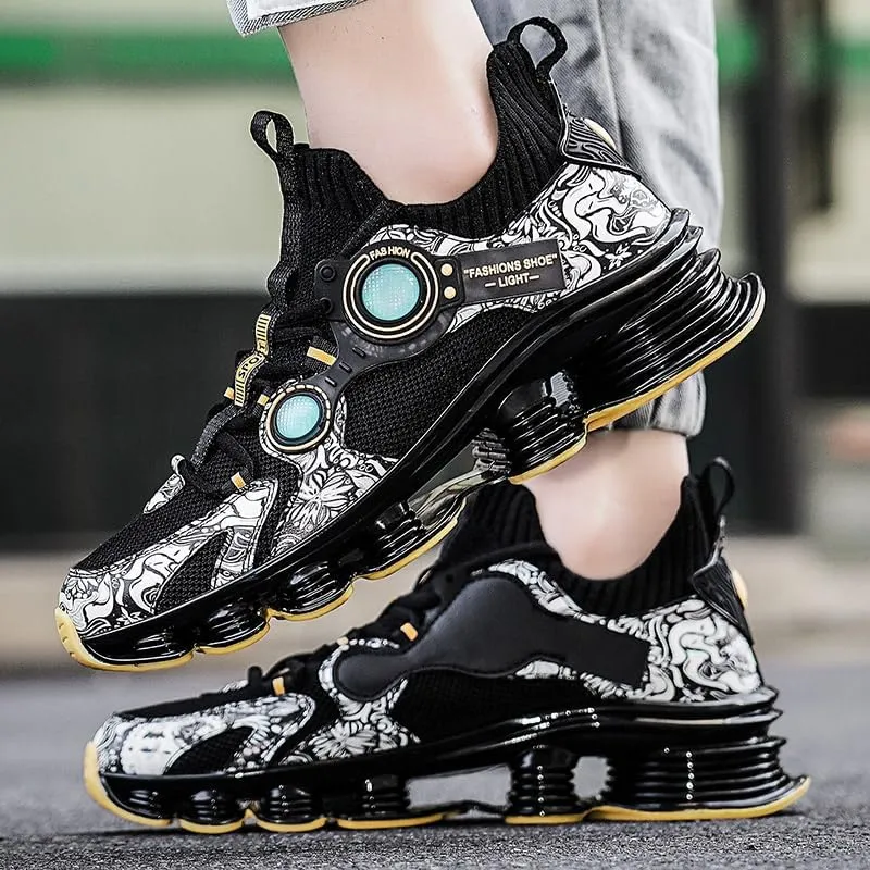 Blade Sneakers for Men Shoes Tennis Mens Trail Running Men's Athletic Fashion Shoe Sport Man Black Orange White Size Runner Jogging