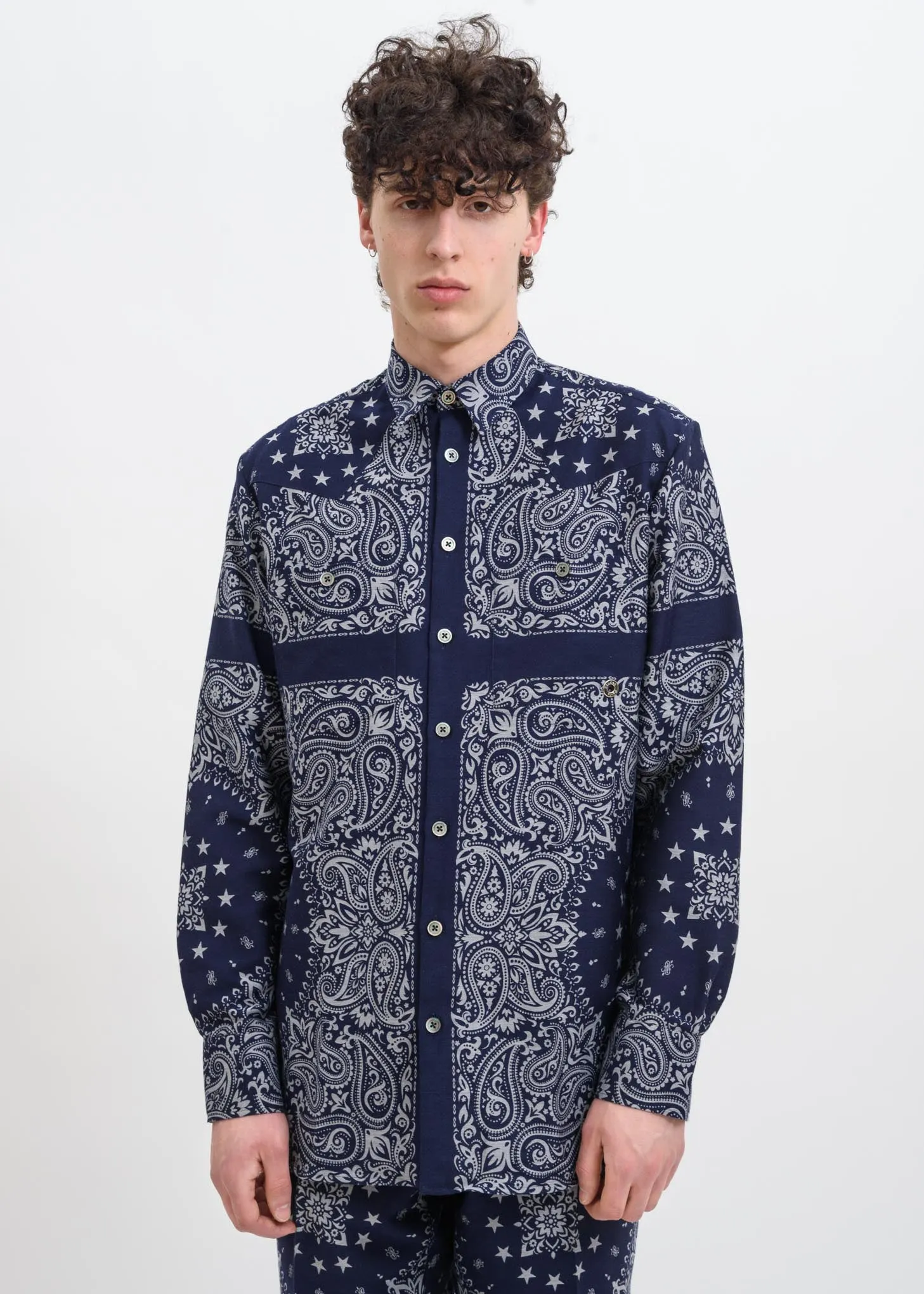 Blue Nevada Bandana Shirt