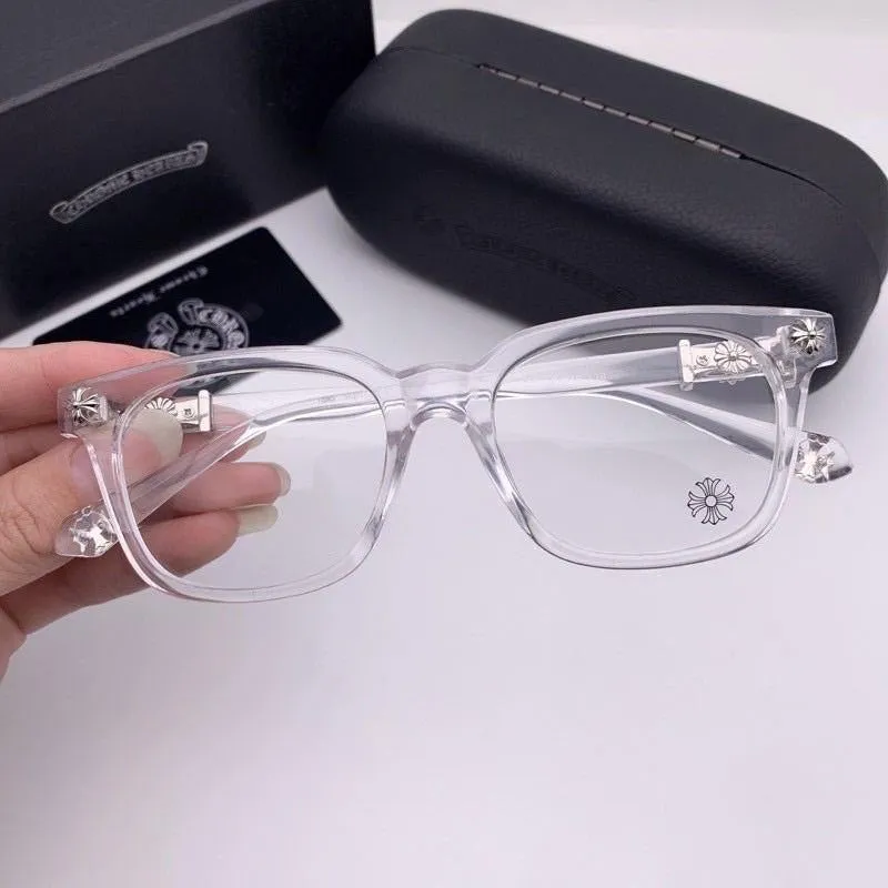 Bold Chrome Heart Glasses - Stylish Light Blocking and Anti-Dust Eyewear, Unisex Fashion Accessories Clear Durable