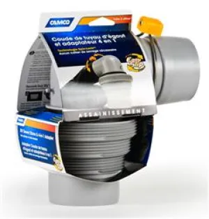Camco 39144 Easy Slip 4In1 Adapter W/Elbow Gray