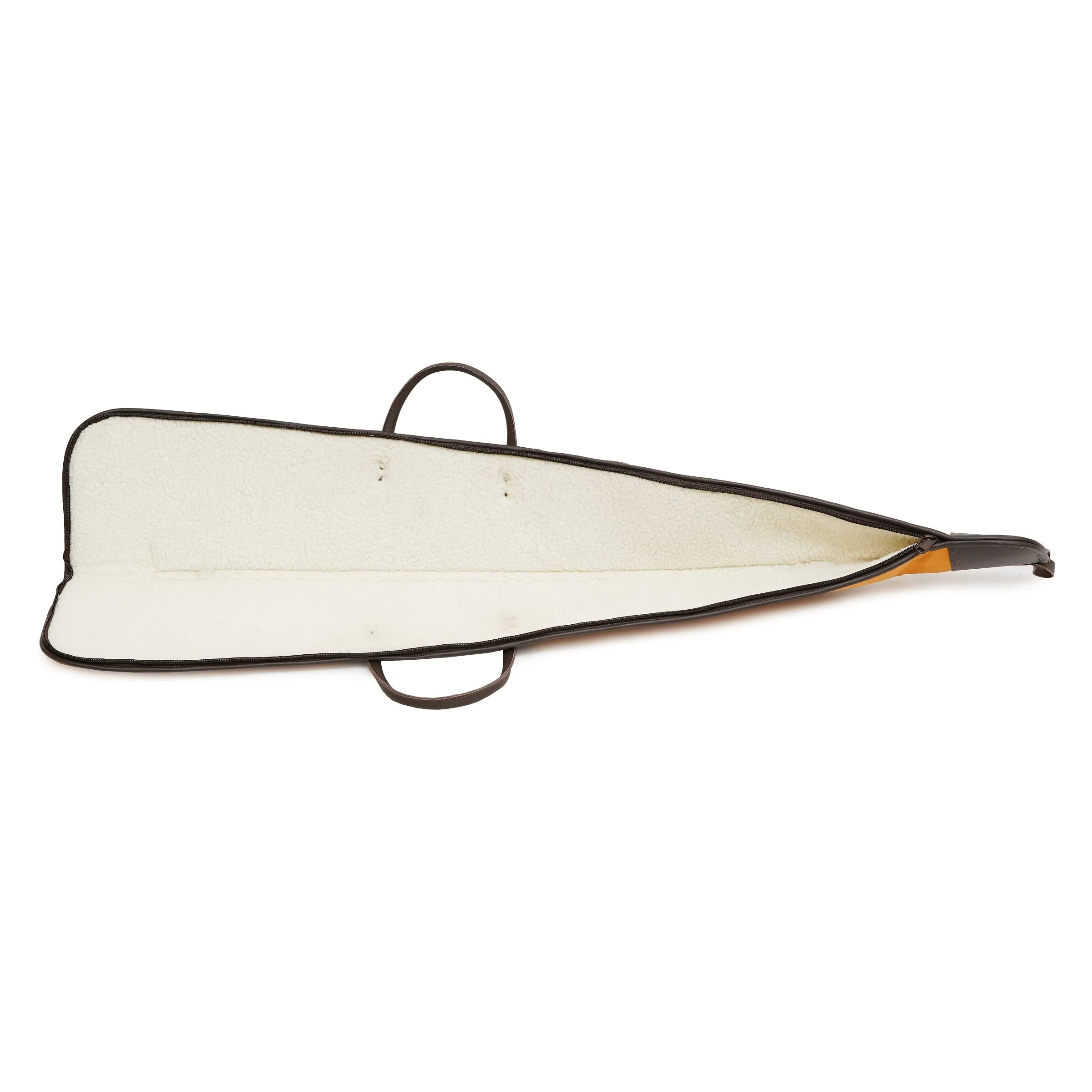 Canvas Shotgun Case With Leather And Brass Hardware