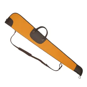 Canvas Shotgun Case With Leather And Brass Hardware