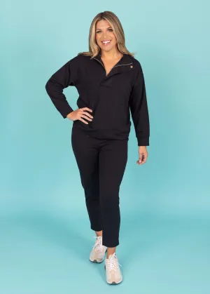Carson LUX Black Sweatshirt