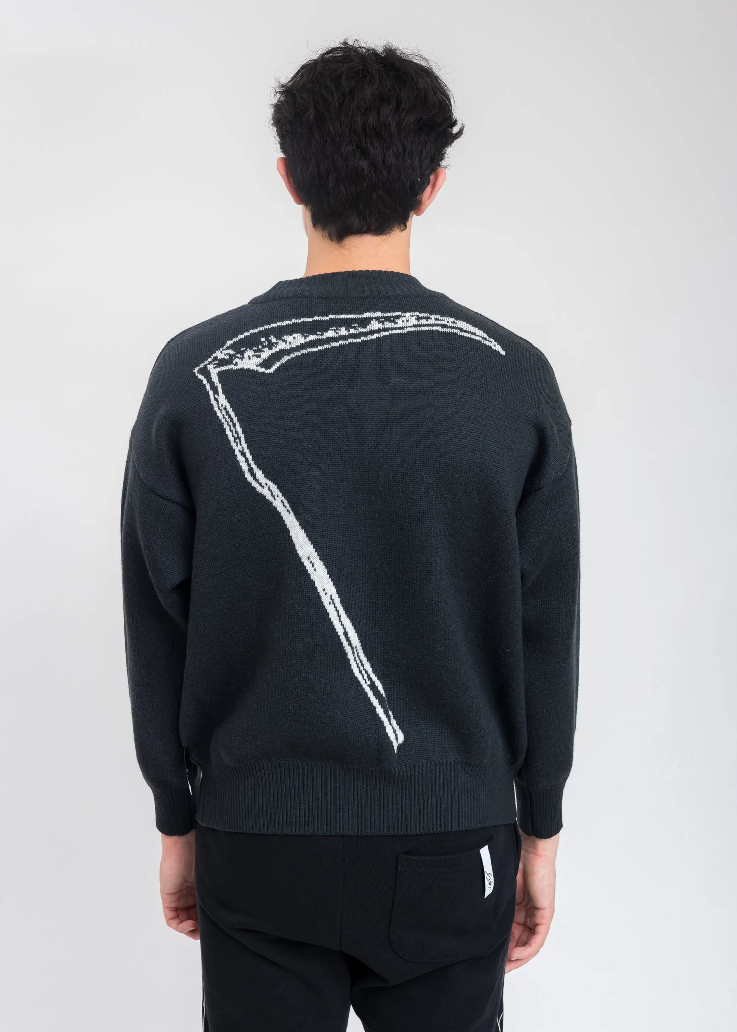 Charcoal Forest At Night Wool Sweater