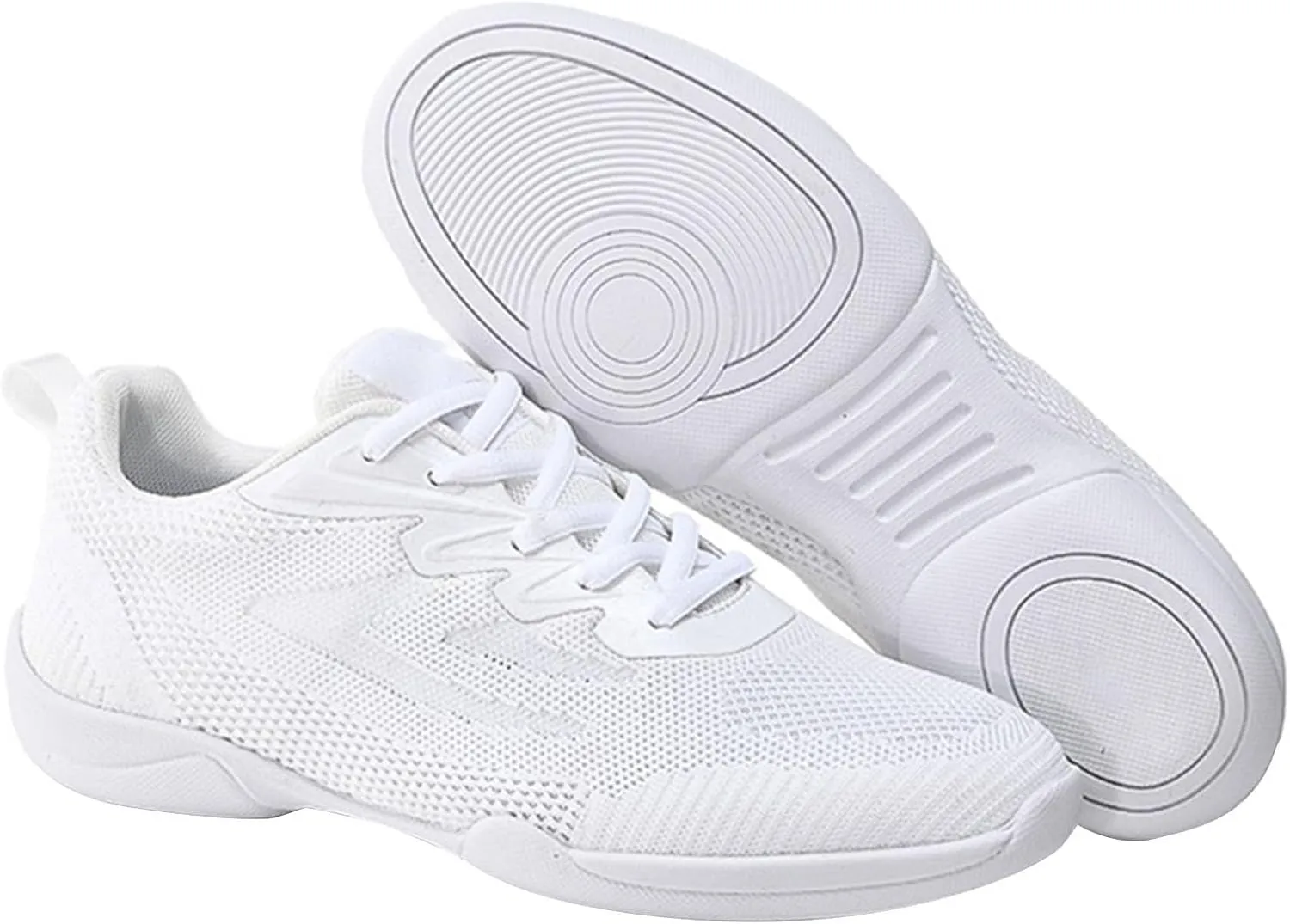 Cheer Shoes Boy White Dance Shoes Youth Cheerleading Sports Training Athletic Comfortable Shoes Breathable Girl  (White, 30)