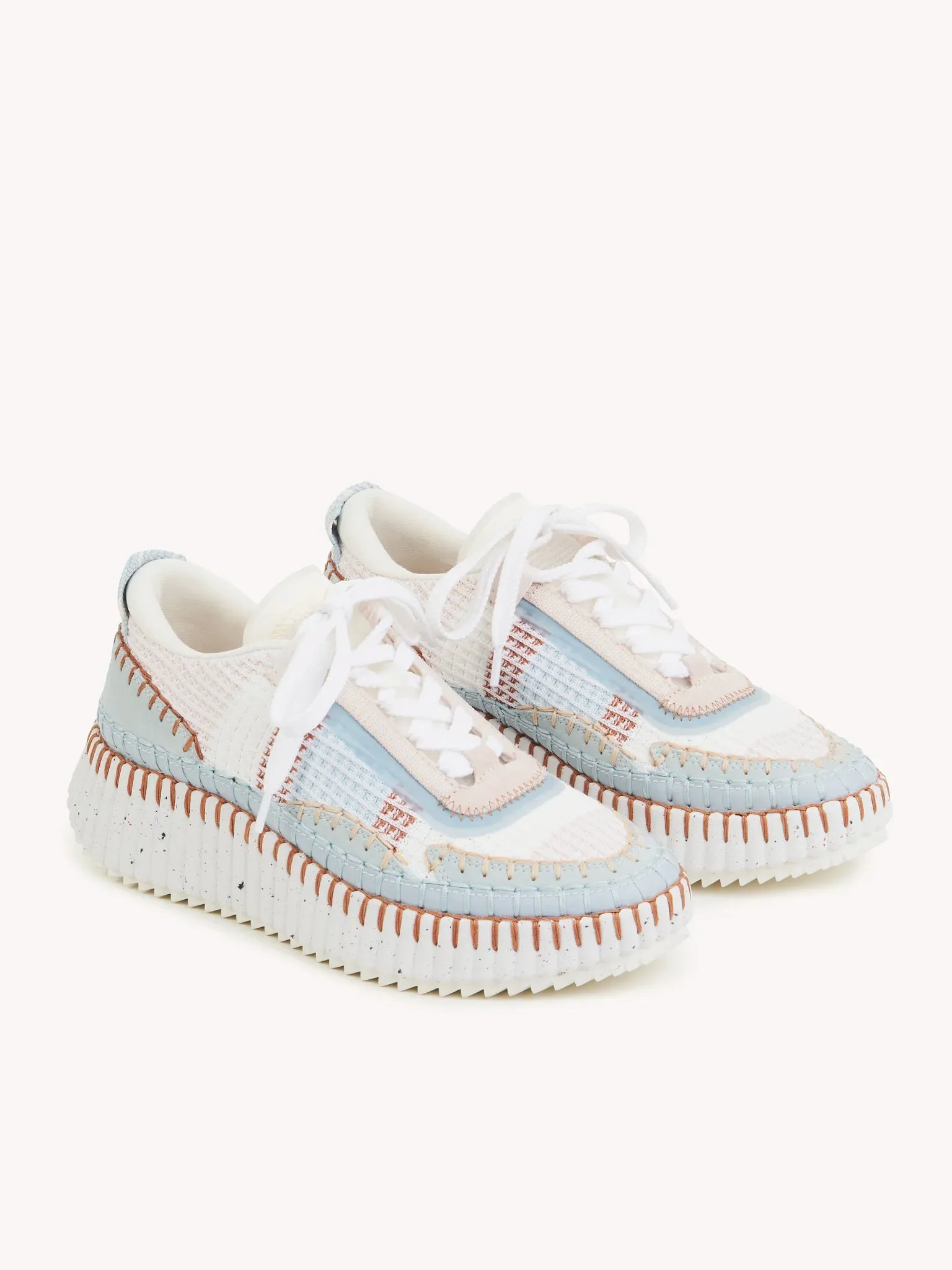 CHLOÉ NAMA MESH SNEAKER DELICATE BLUE