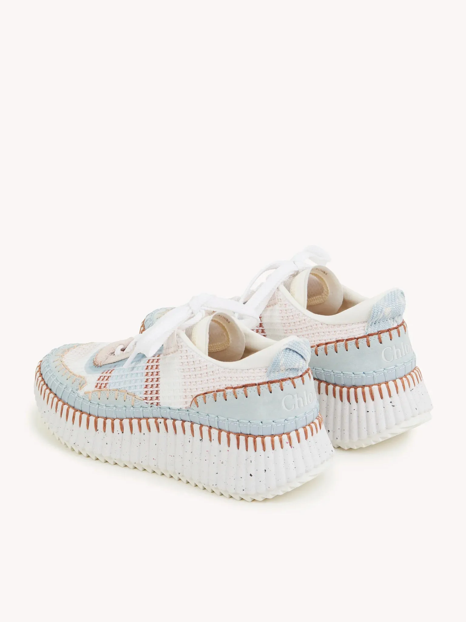 CHLOÉ NAMA MESH SNEAKER DELICATE BLUE