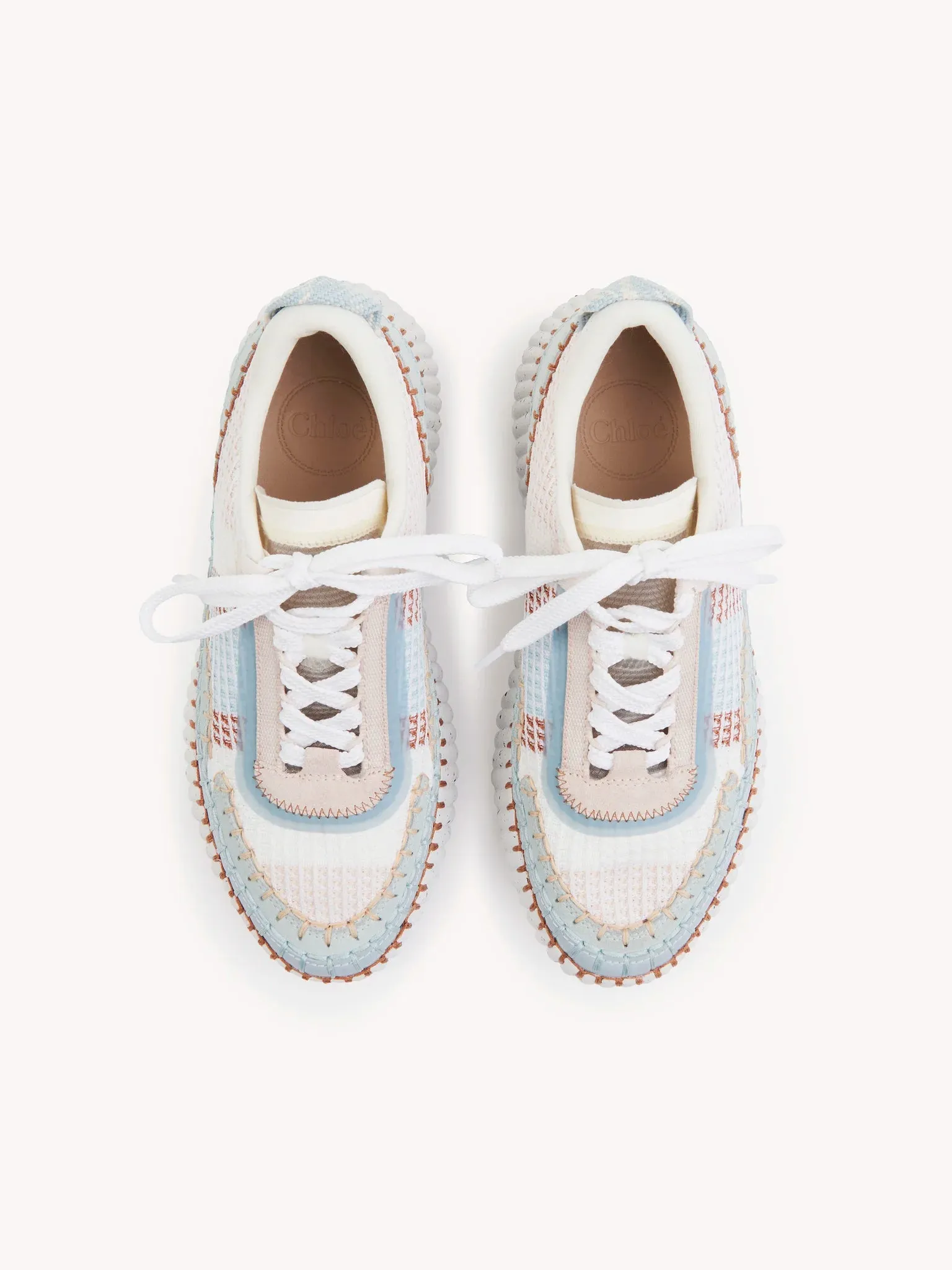 CHLOÉ NAMA MESH SNEAKER DELICATE BLUE