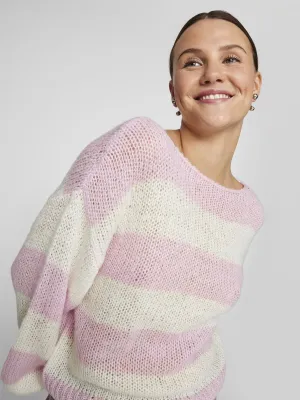 Choca Knit Cloud Dancer/Winsome Orchid
