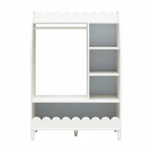Cloud Kids Dress Up Storage and Clothing Rack with Toy Organizer and Shelves