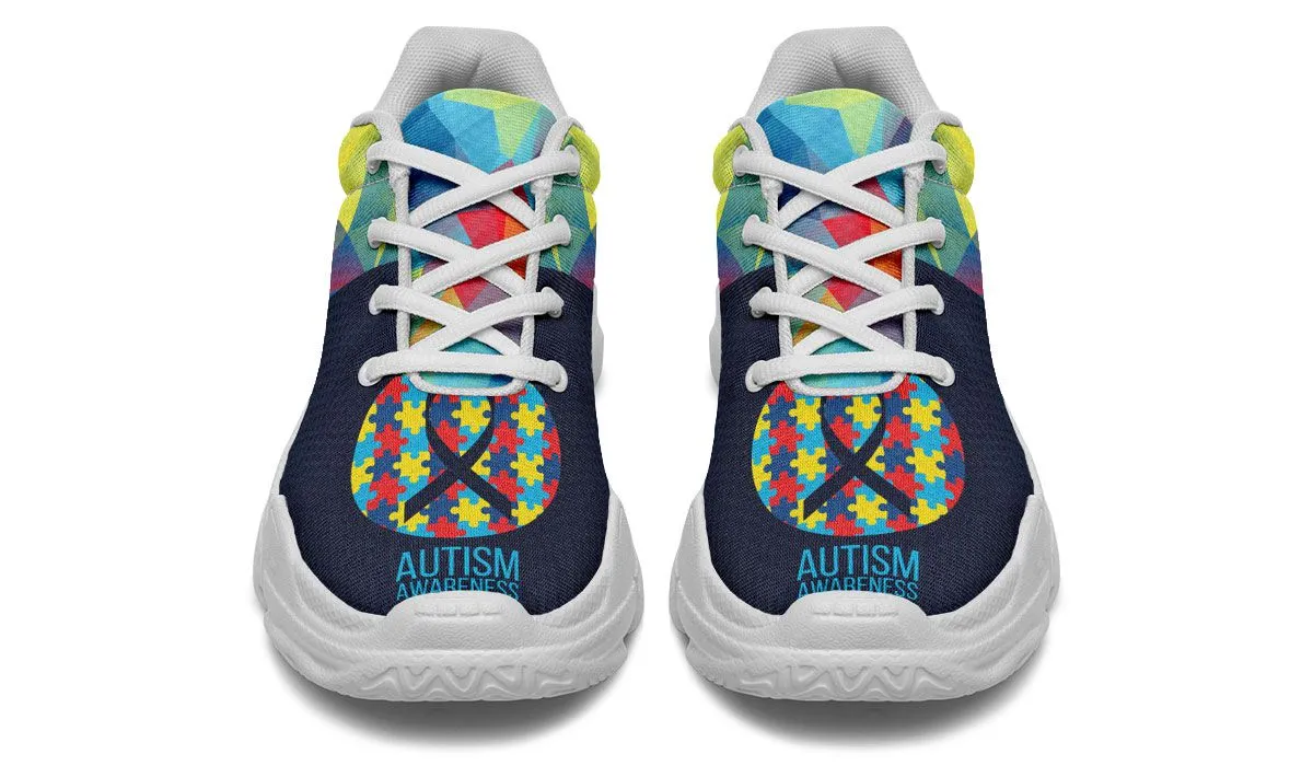 Colorful Autism Chunky Sneakers
