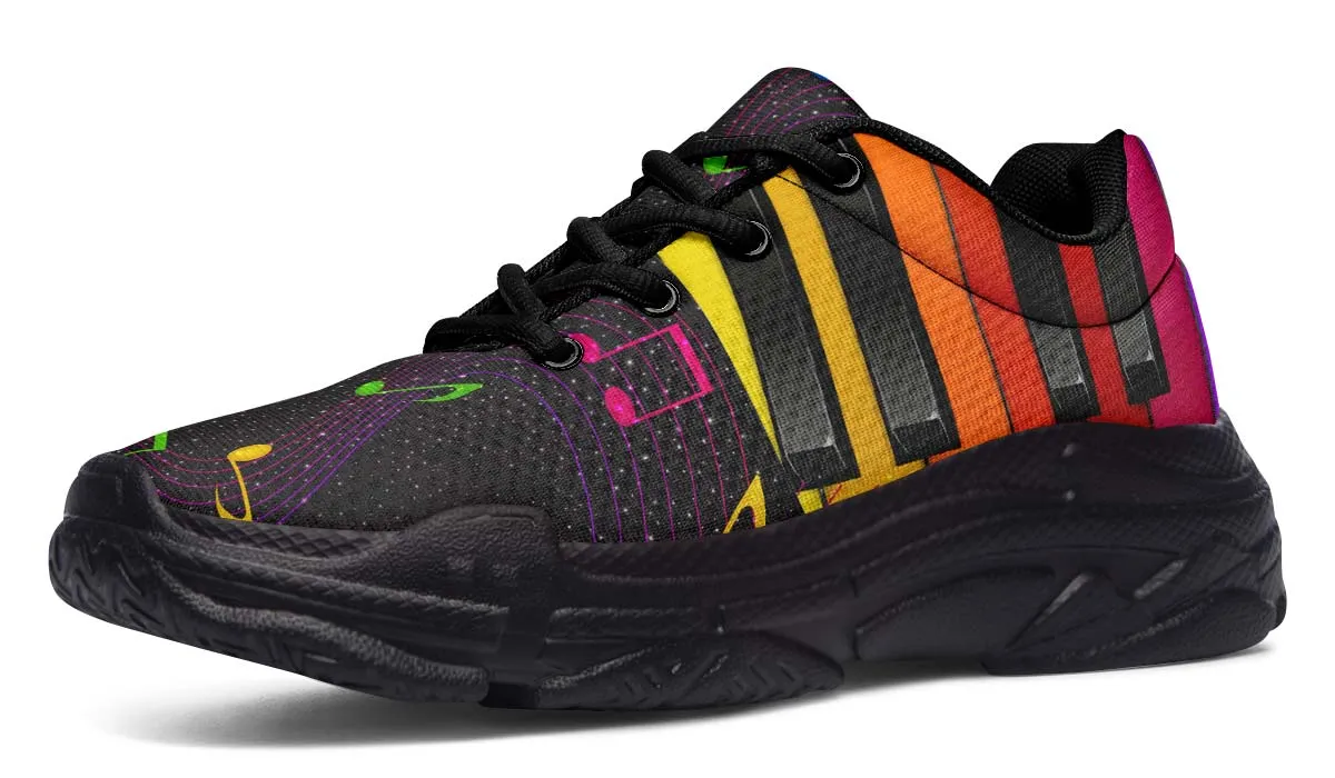Colorful Piano Chunky Sneakers