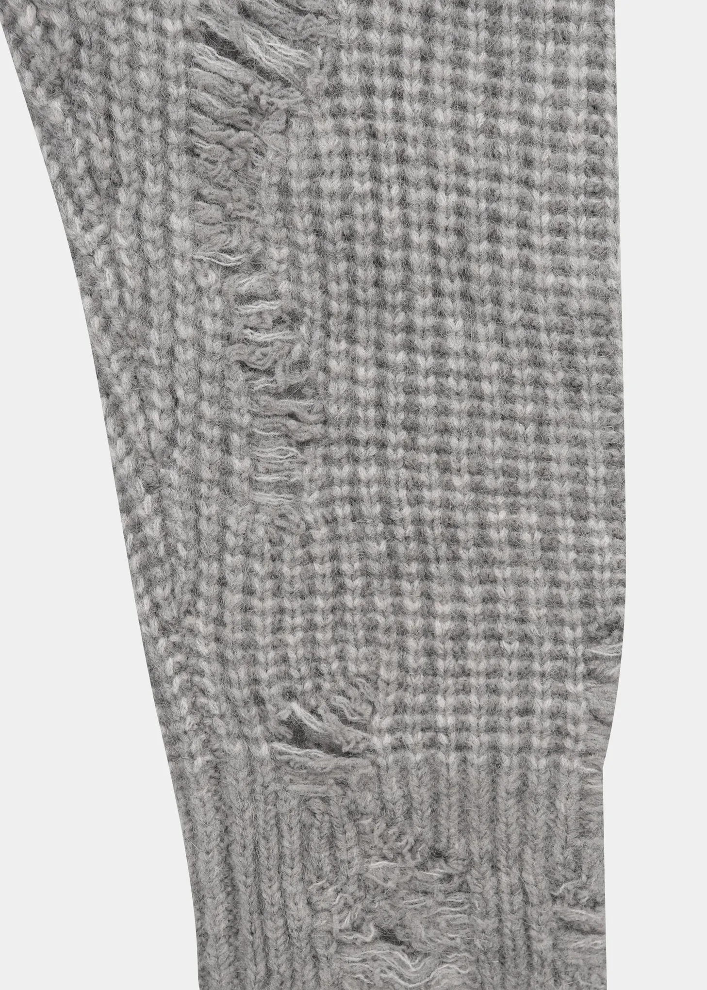 DARK GREY DISTRESSED CARDIGAN