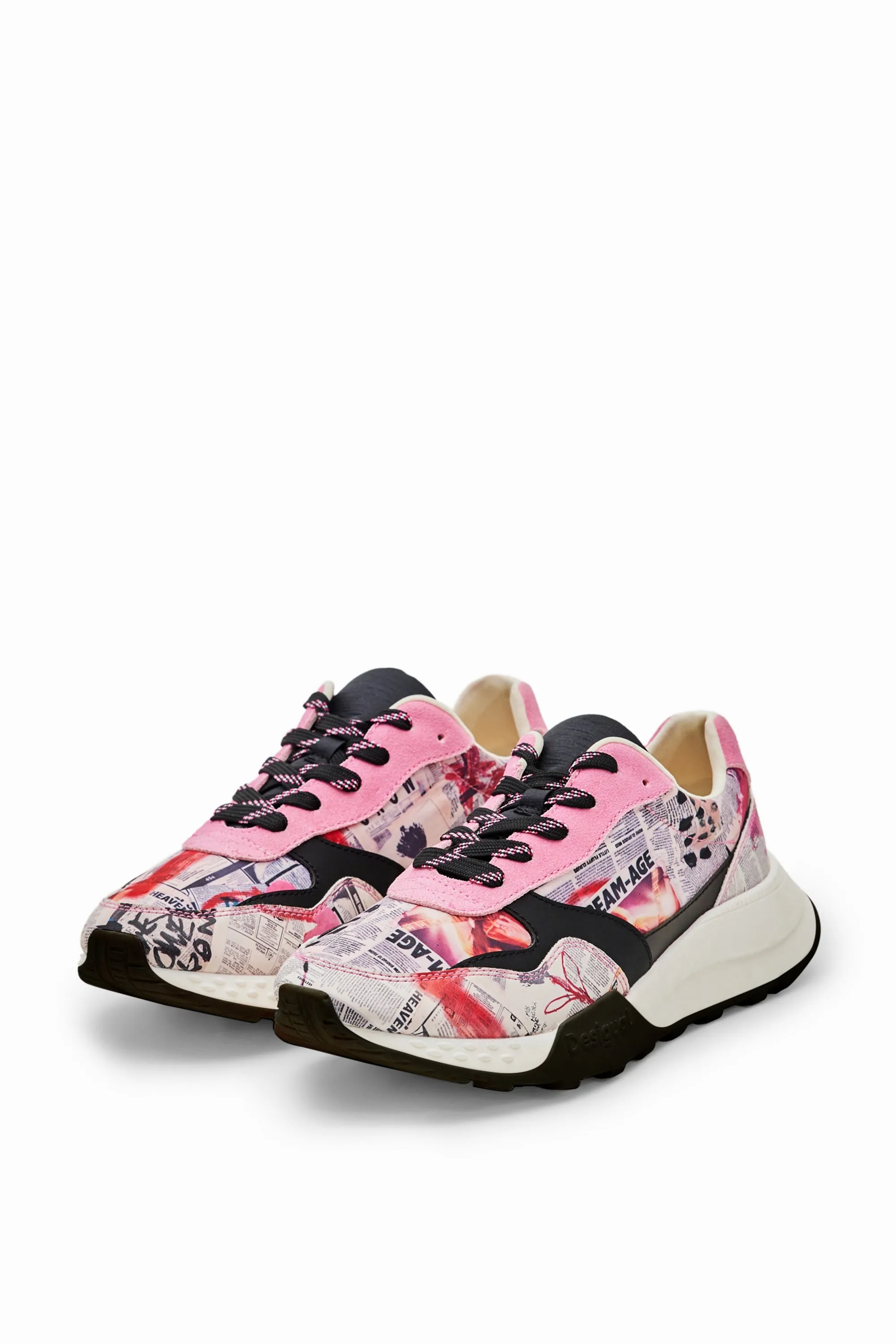 Desigual Newspaper running sneakers