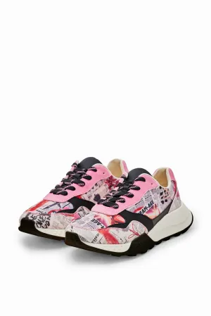 Desigual Newspaper running sneakers